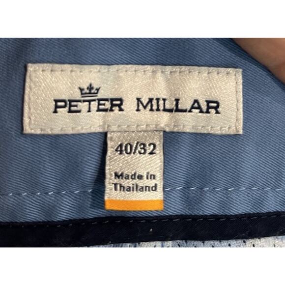 Peter Millar Crown Crafted Light Blue 100% Poly Men's Chino Pants Size 40/32 - Picture 3 of 6